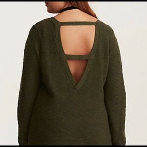 Torrid Deep V-Back Tunic Sweater
